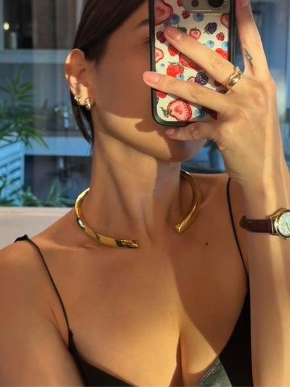 Vintage Kate Spade Gold Open Collar Statement Necklace